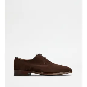托德斯/Tod's Man 棕色 絨面皮革綁帶鞋 XXM80K00N50CKO94Z17