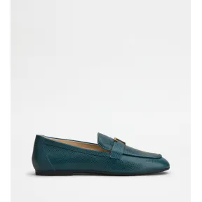 托德斯/Tod's Woman GREEN T Timeless Loafers in Leather XXW35B0ED10RKA42T813