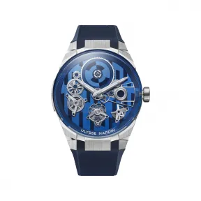 雅典/Ulysse Nardin BLAST 自由之轮陀飞轮硅质细工镶嵌腕表 45MM 缎面打磨及抛光白金 手动机械机芯 男表 1760-401-3A-3A