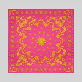 Versace  Barocco Western印花桑蚕丝方巾 IFO9001-A233148_A7230