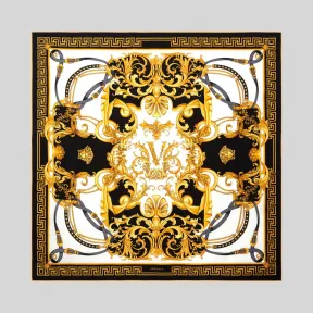 Versace  V-Barocco印花桑蚕丝方巾 IFO9001-A233525_A7902
