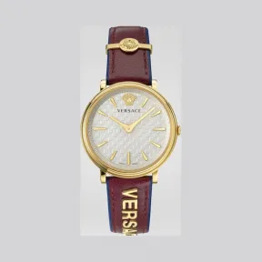 范思哲/Versace 酒红色V-Circle Logomania腕表 PVE81013-P0019_PNUL