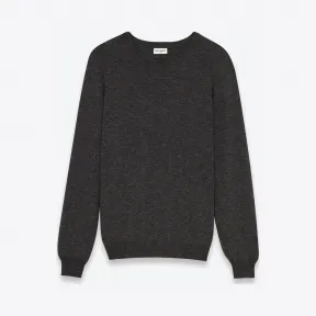 伊夫圣罗兰/Yves Saint laurent 麻灰色 V 领羊绒开衫 313286Y1QFG1103