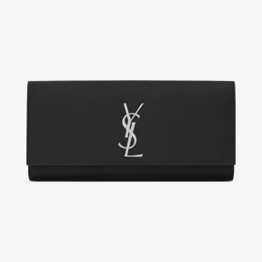 伊夫圣罗兰/Yves Saint laurent 小号KATE黑色颗粒山羊纹理皮质手拿包 326079BOW0N1000