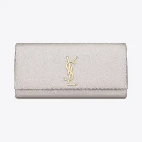 伊夫圣罗兰/Yves Saint laurent 经典 monogram淡金色粒纹金属皮手拿包 326079C130J8005