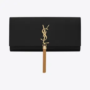 伊夫圣罗兰/Yves Saint laurent kate tassel clutch in grain de poudre e