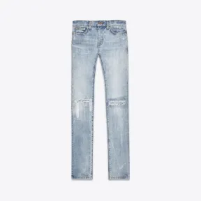 伊夫圣罗兰/Yves Saint laurent 淡蓝色复古低腰紧身牛仔裤 379864Y859L4164