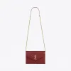 伊夫圣罗兰/Yves Saint laurent monogram长款钱包，采用黑色粒纹纹理小羊皮皮革 393953BOW016008