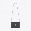 伊夫圣罗兰/Yves Saint laurent monogram envelope chain wallet in earth