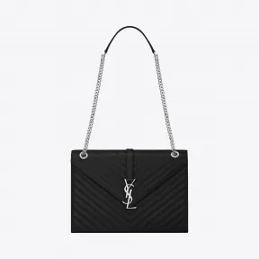 伊夫圣罗兰/Yves Saint laurent Large ENVELOPE bag in mixed grain de po