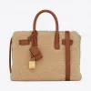 伊夫圣罗兰/Yves Saint laurent sac de jour nano经典美利奴羊毛皮和光滑皮革手袋 39871129X3W9590