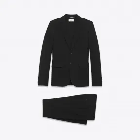 伊夫圣罗兰/Yves Saint laurent 经典黑色初剪羊毛华达呢套西 398837YYL091000