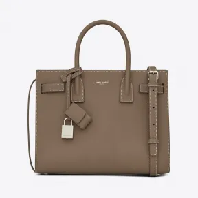 伊夫圣罗兰/Yves Saint laurent 经典baby sac de jour褐灰色真皮包  421863B68VN23