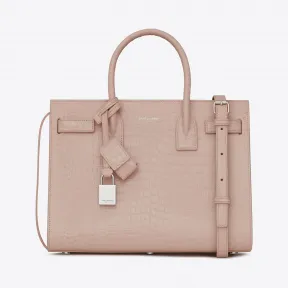 伊夫圣罗兰/Yves Saint laurent BABY SAC DE JOUR粉色鳄鱼纹理压花闪亮真皮 421863DND1