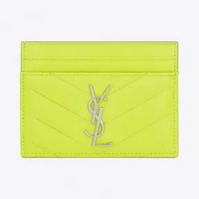 伊夫圣罗兰/Yves Saint laurent MONOGRAM 粒面压花漆皮卡包 4232911DJ027214