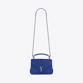 伊夫圣罗兰/Yves Saint laurent Medium COLLEGE bag in royal blue matela