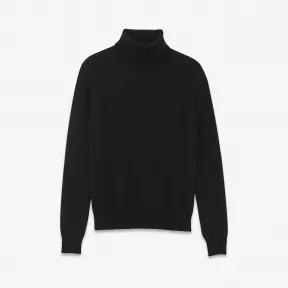 伊夫圣罗兰/Yves Saint laurent 经典黑色美利奴羊毛高领套头毛衣 434769Y1JV11000