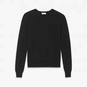 伊夫圣罗兰/Yves Saint laurent 经典黑色美利奴羊毛圆领毛衣 434770Y1JV11000