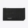 伊夫圣罗兰/Yves Saint laurent 经典saint laurent paris黑色鳄鱼压纹皮革5片段拉链钱包 45
