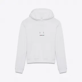 伊夫圣罗兰/Yves Saint laurent SAINT LAURENT标志白色法国毛圈布开衩连帽衫 464581YB1EO