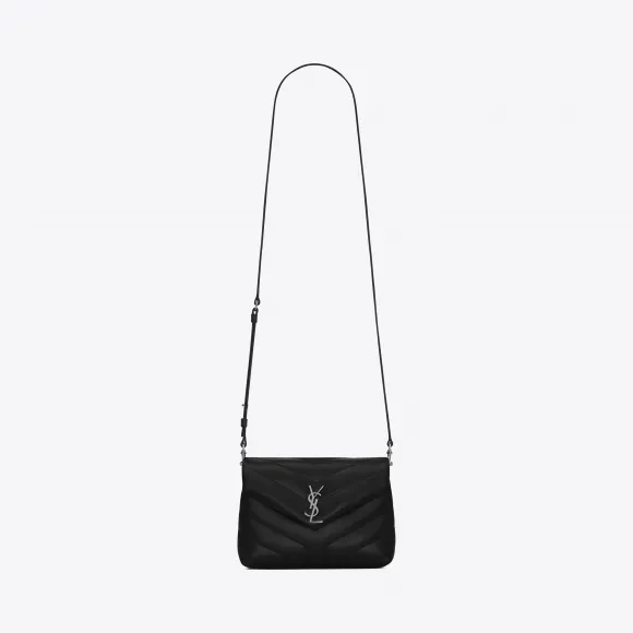 伊夫圣罗兰/Yves Saint laurent 超小号LOULOU黑色“Y”字形提花真皮肩带包 467072DV7061000
