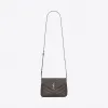 伊夫圣罗兰/Yves Saint laurent Toy LOULOU土灰色“Y”字形提花真皮肩带包 467072DV70620