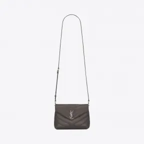 伊夫圣罗兰/Yves Saint laurent Toy LOULOU土灰色“Y”字形提花真皮肩带包 467072DV70620