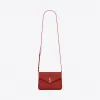 伊夫圣罗兰/Yves Saint laurent 超小号LOULOU红色“Y”字形提花真皮肩带包  467072DV706632