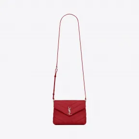 伊夫圣罗兰/Yves Saint laurent Loulou Y形绗缝亮面深绿色真皮小肩包 467072DV7066805