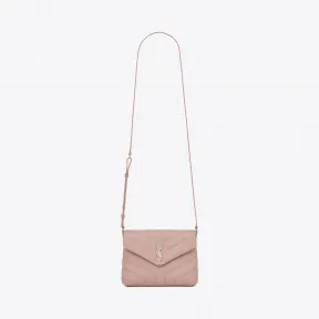 伊夫圣罗兰/Yves Saint laurent Toy LOULOU淡胭脂色“Y”字形提花真皮肩带包 467072DV7066