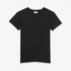 伊夫圣罗兰/Yves Saint laurent 黑色全棉汗布短袖修身T恤 468823Y2XP21000