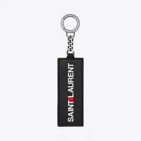 伊夫圣罗兰/Yves Saint laurent 黑色SAINT LAURENT印花钥匙链  469317D5J461070