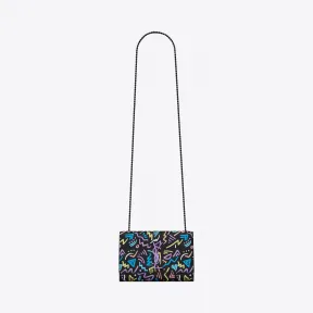 伊夫圣罗兰/Yves Saint laurent KATE 小号图案印花粒面压花真皮包 46939009JTU1083