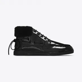 伊夫圣罗兰/Yves Saint laurent ANTIBE 10黑色漆皮中帮帆船鞋 471749D6C101000