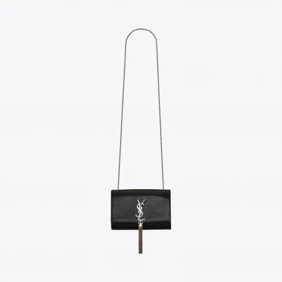 伊夫圣罗兰/Yves Saint laurent 女士 KATE小号带流苏，饰有爬行动物浮雕漆皮 4743661KM0N1000
