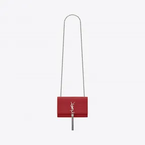 伊夫圣罗兰/Yves Saint laurent kate small with tassel in embossed croc