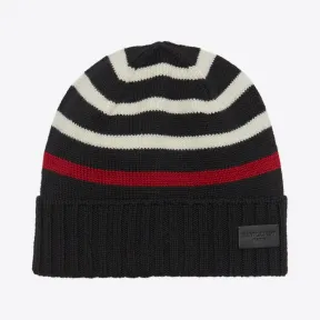 伊夫圣罗兰/Yves Saint laurent MARIN黑色和白色针织羊毛针织帽 4826514Y2061078