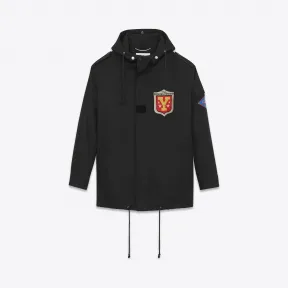 伊夫圣罗兰/Yves Saint laurent 黑色棉质华达呢军大衣 487782Y153W1000