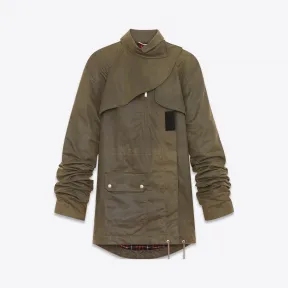 伊夫圣罗兰/Yves Saint laurent 军用派克大衣，上身采用打蜡卡其色棉质帆布设计 491725Y079R1305