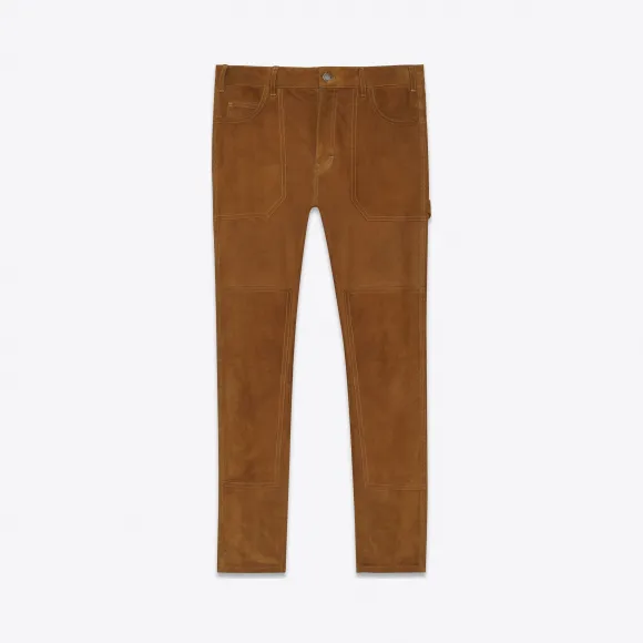伊夫圣罗兰/Yves Saint laurent 波旁威士忌绒面革的货物裤子 496133YC2LW2203