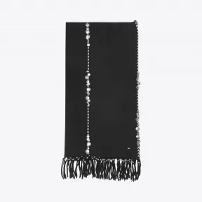 伊夫圣罗兰/Yves Saint laurent 用黑色羊毛布编织编织和奖牌 4989463Y2001000