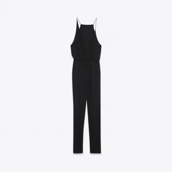 伊夫圣罗兰/Yves Saint laurent 黑色粘胶巴里纱组合裤 499878Y008S1000