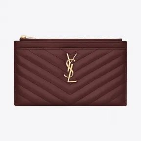伊夫圣罗兰/Yves Saint laurent Monogram pouch in textured and quilted 