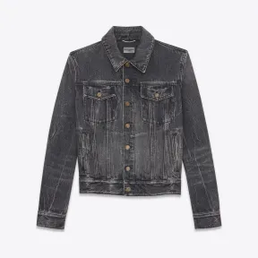 伊夫圣罗兰/Yves Saint laurent 这款褪色黑色牛仔背心采用WAITING FOR SUNSET贴片设计 5058