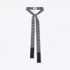 伊夫圣罗兰/Yves Saint laurent Marrakesh ascot scarf in black and ivor