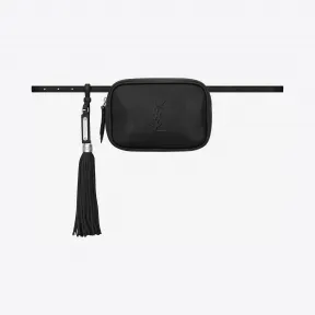 伊夫圣罗兰/Yves Saint laurent lou黑色真皮腰包 527096BRM0E1000