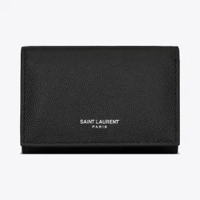 伊夫圣罗兰/Yves Saint laurent 粒面压印皮革钥匙包，搭配零钱袋