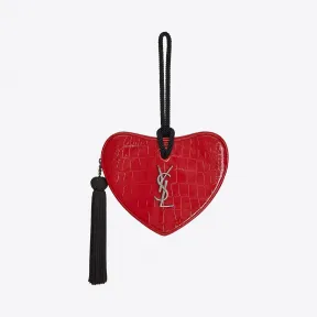 伊夫圣罗兰/Yves Saint laurent CŒUR 红色鳄鱼纹压花漆皮手拿包 5384450XA2D6883