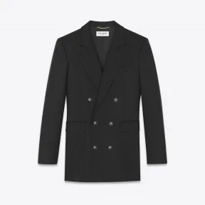 伊夫圣罗兰/Yves Saint laurent 双排扣西装外套，配有“跛脚黑帮”条纹 552510Y786U1000