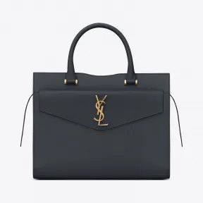 伊夫圣罗兰/Yves Saint laurent UPTOWN 中号闪亮磨面皮托特包 55765303P0J1251